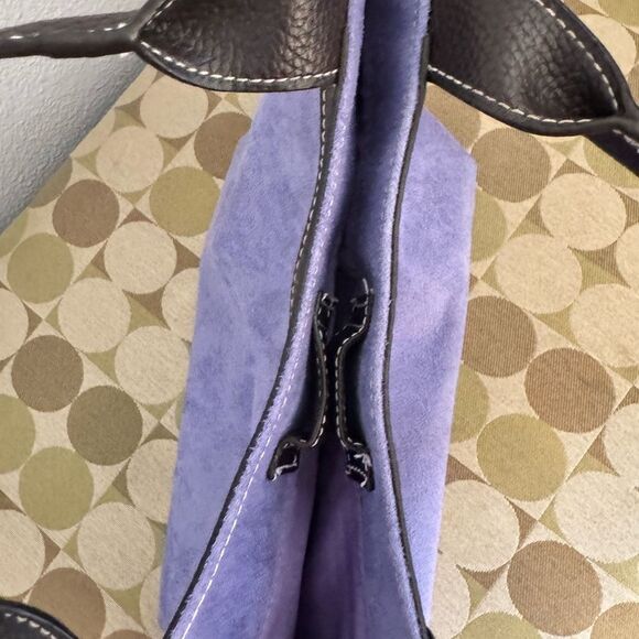 Victoria's Secret Purple Suede brown trim bag - Picture 7 of 9